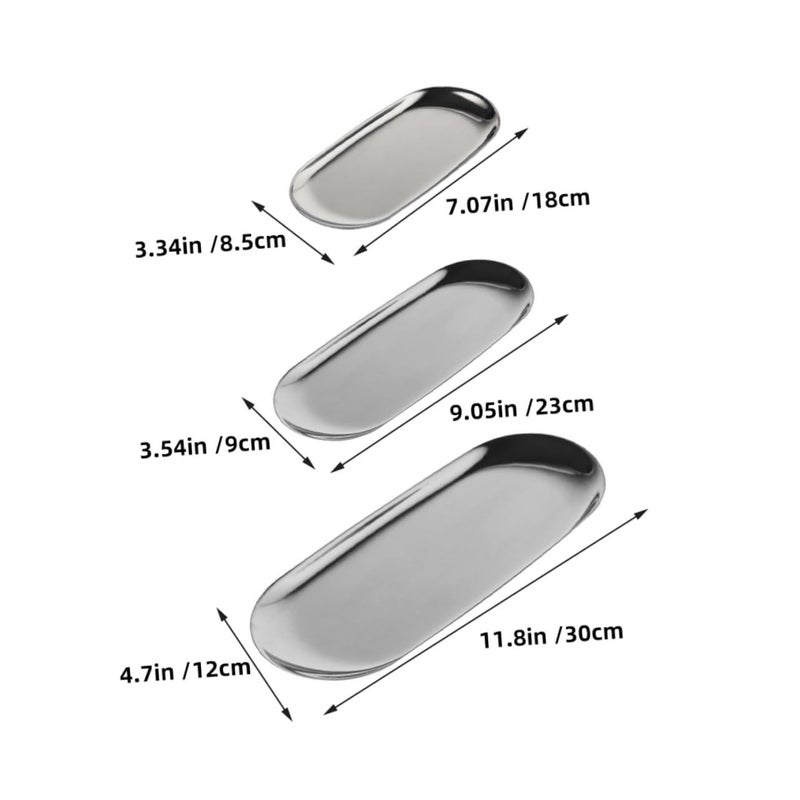 Stainless Steel Decorative Tray for Jewelry Napkins Food Storage Bathroom Kitchen Dressing Table - Image 3