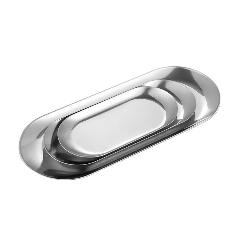 Stainless Steel Decorative Tray for Jewelry Napkins Food Storage Bathroom Kitchen Dressing Table - Image 2