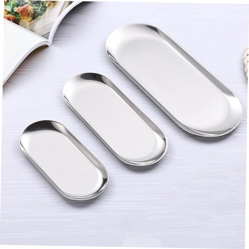 Stainless Steel Decorative Tray for Jewelry Napkins Food Storage Bathroom Kitchen Dressing Table - Image 5