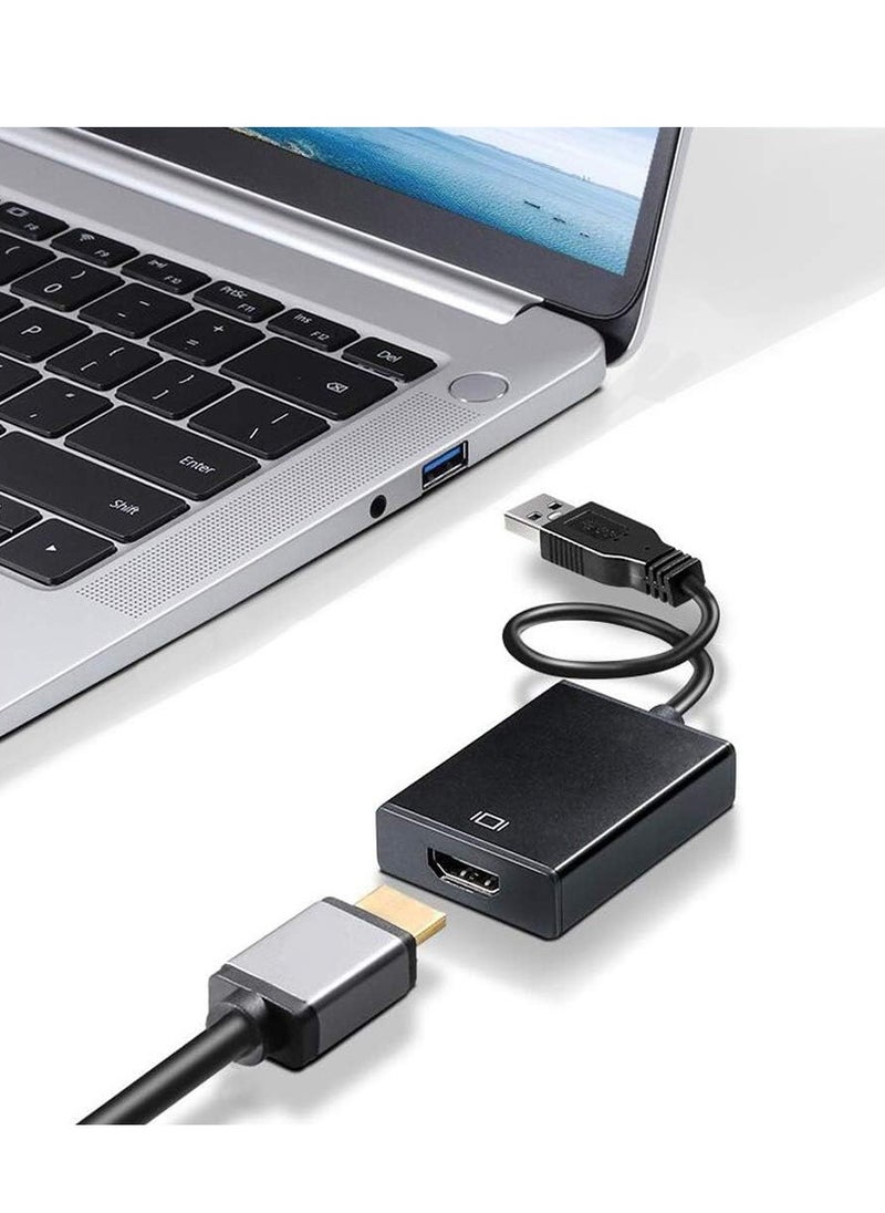 ELTRAZONE USB to HDMI Adapter – USB 3.0 to HDMI Cable Multi-Display Video Converter – 1080P HD Output for Windows 7/8/10 PC, Laptop, Monitor, Projector, HDTV – Plug & Play – Not Compatible with macOS/Chromebook  - Image 4