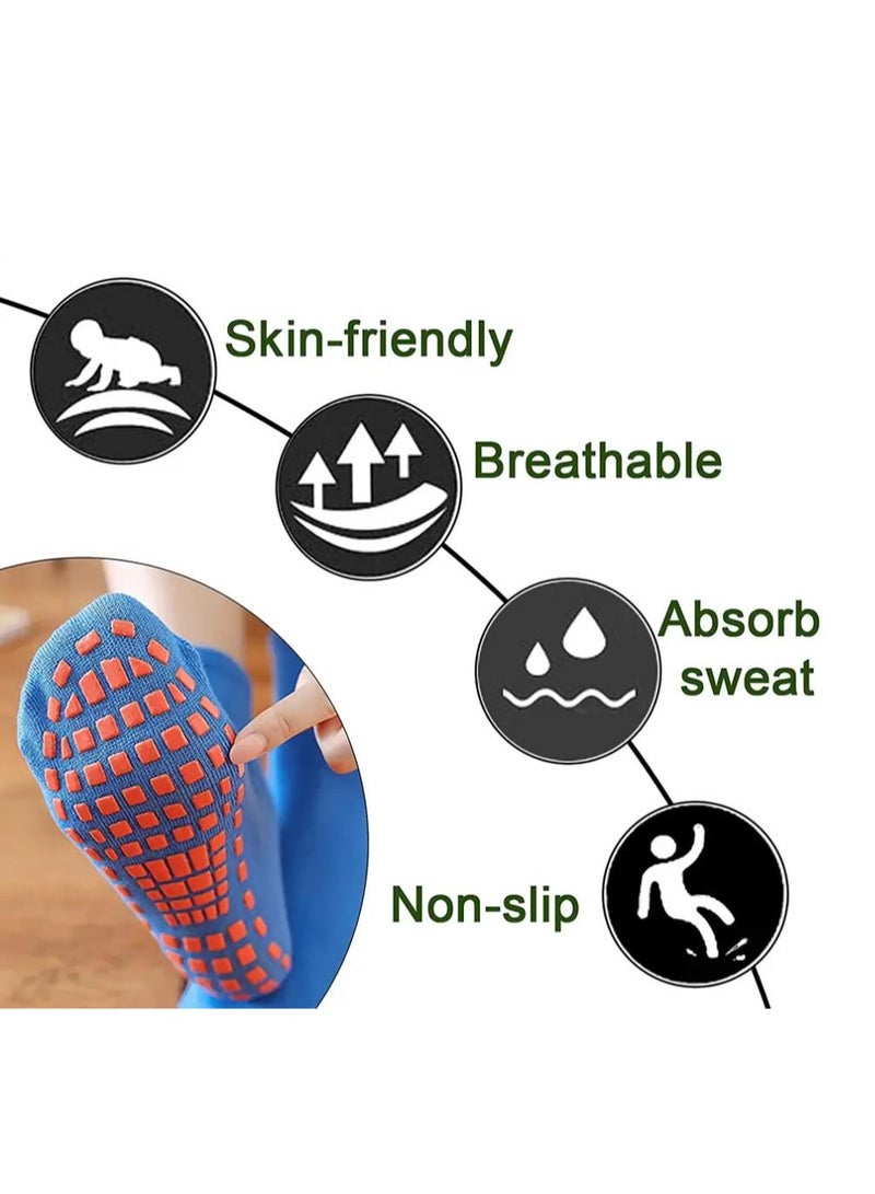 Y&D 12 Pairs Non Slip Yoga Socks with Grips Women Anti-Skid Sticky Grippers for Pilates Ballet Barre Yoga, Multi Color - Image 4