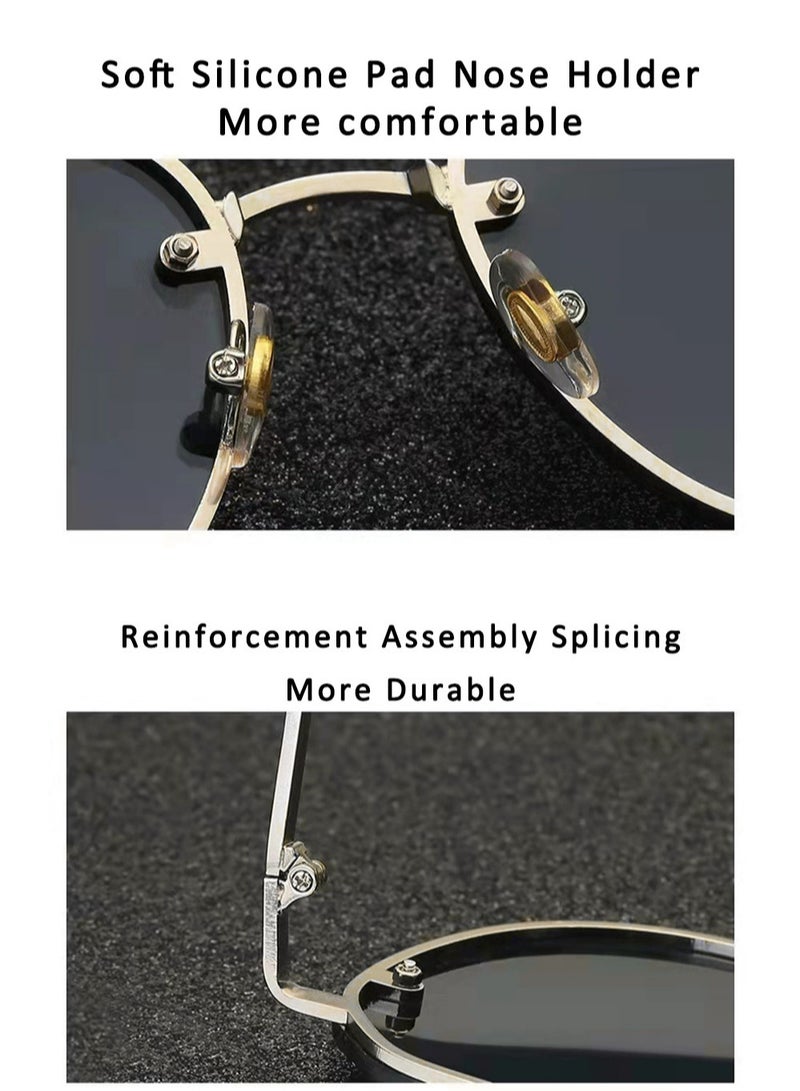 MissTiara نظارات شمسية كلاسيكية بإطار كامل مثالية للاستخدام اليومي - Image 4