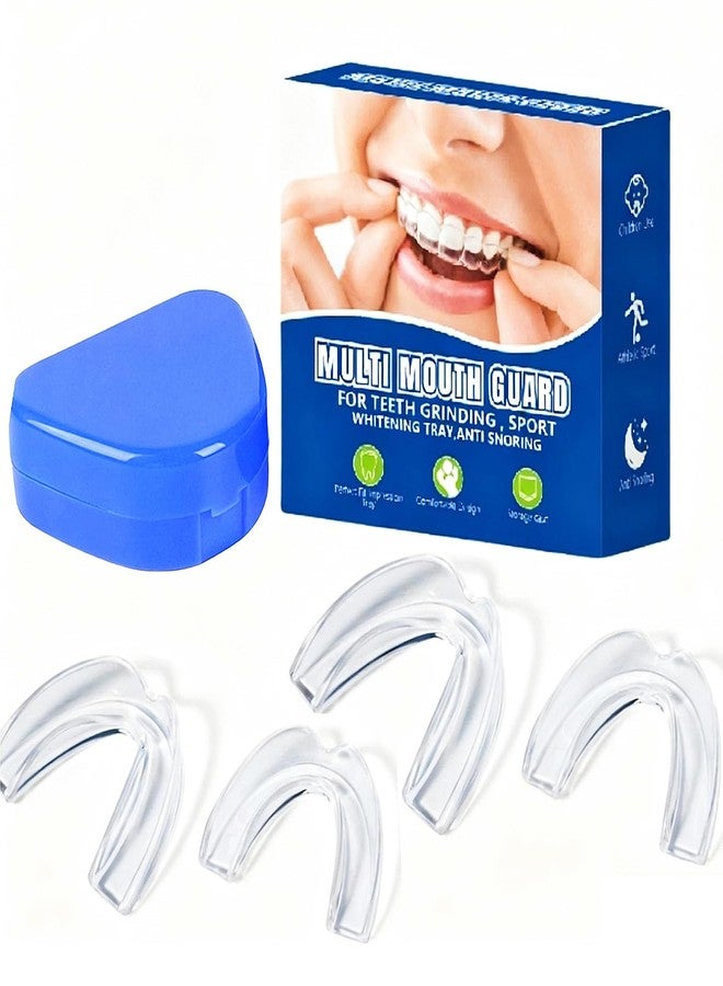 RupeeRise 4 Pcs Night Guards for Teeth Grinding, Teeth Aligners for Straightening Teeth, Mouth Guard for Nighttime Teeth Protection During Sleep, Custom-Fit Dental Guard Preparation - Image 1