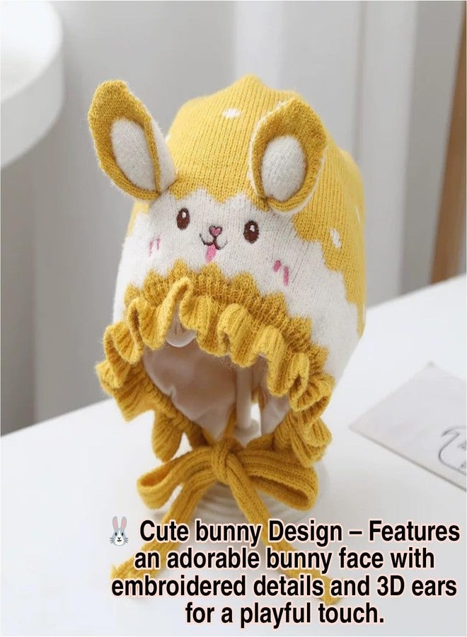 REFFER Baby Winter caps Unisex Beanie fit for 3 Months to 4 Years Old Toddler Baby Woolen Winter Caps for Kids Boy's and Girl's Free Size (Yellow) - Image 4
