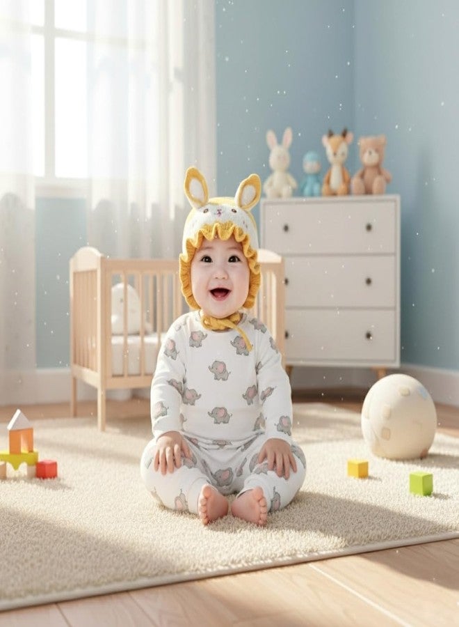 REFFER Baby Winter caps Unisex Beanie fit for 3 Months to 4 Years Old Toddler Baby Woolen Winter Caps for Kids Boy's and Girl's Free Size (Yellow) - Image 3