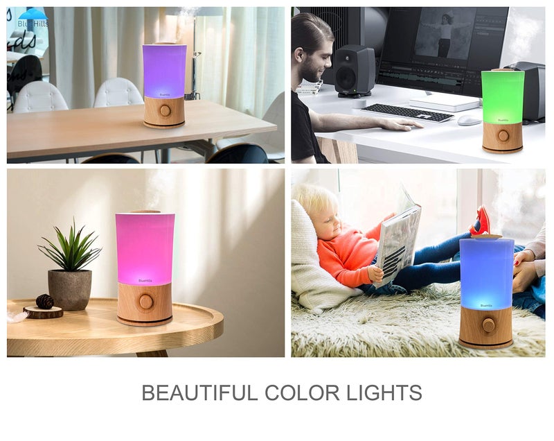 BlueHills Premium 2000 ML XL Large Essential Oil Diffuser Aromatherapy Humidifier for Large Room Home 40 Hour Run Huge Coverage Area 2 Liter Extra Large Capacity Huge Diffuser Wood Grain E005 - Image 4