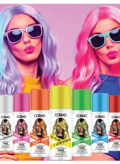 COSMO Cosmo Temporary Neon White Hair Color Spray For Unisex 100ml | Suitable for All Hair Types | Colour Spray | Easy to Wash | Beauty | Funky Party Looks  - Image 2