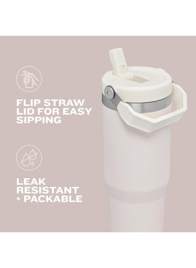 Stanley IceFlow Insulated Stainless Steel Tumbler with Flip-Up Straw and Leak-Proof Lid for Home, Office, and Car, Cold for 12 Hours, Iced for 2 Days, Polar White - Image 3