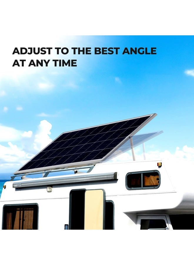 BougeRV 41in Adjustable Solar Panel Tilt Mount Brackets with Foldable Tilt Legs, Solar Panel Mounting Support up to 180 200 300 Watt Solar Panel for Roof, RV, Boat, and Off-Grid - Image 2