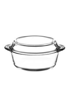 Borcam Round Glass Casserole With Lid 2100 ml 25.1x22x8 cm  - Image 1
