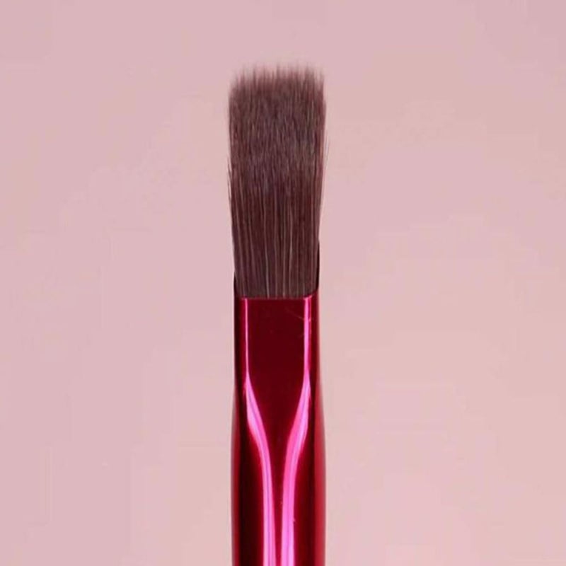 2Pcs Angled Eyebrow and Concealer Brush Set with Brown Synthetic Bristles for Precise Blending - Image 5