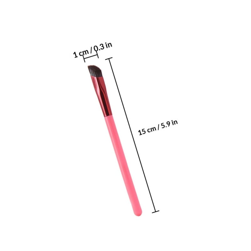 2Pcs Angled Eyebrow and Concealer Brush Set with Brown Synthetic Bristles for Precise Blending - Image 3