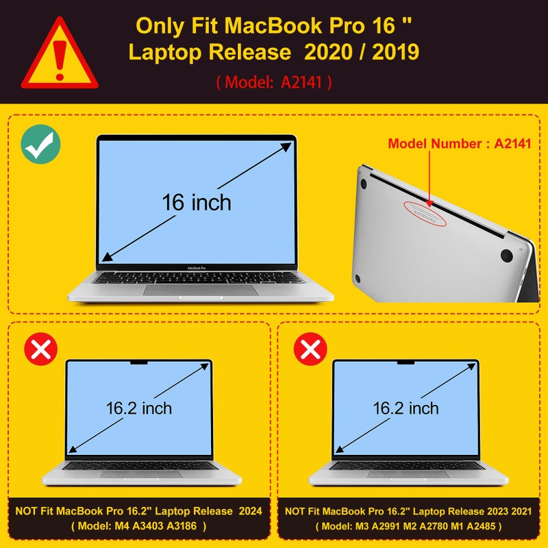 May Chen Compatible with MacBook Pro 16 inch Case 2020 2019 Release A2141 with Touch Bar&Touch ID, Plastic Hard Shell Case with Keyboard Cover + Screen Protector, Starry Mountain - Image 2