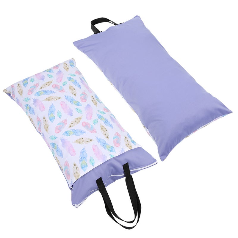 Large Hanging Wet/Dry Cloth Diaper Bag Waterproof Baby Inserts Nappy Laundry Storage Bag EF203 - Image 5