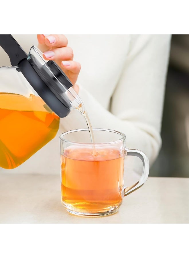 BOROSIL Latte 240 Ml Tea/Coffee Mug Set Of 6 Pc Transparent - Image 5