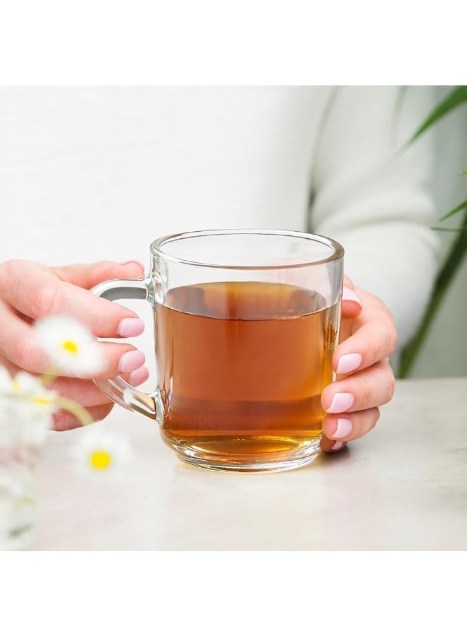 BOROSIL Latte 240 Ml Tea/Coffee Mug Set Of 6 Pc Transparent - Image 4