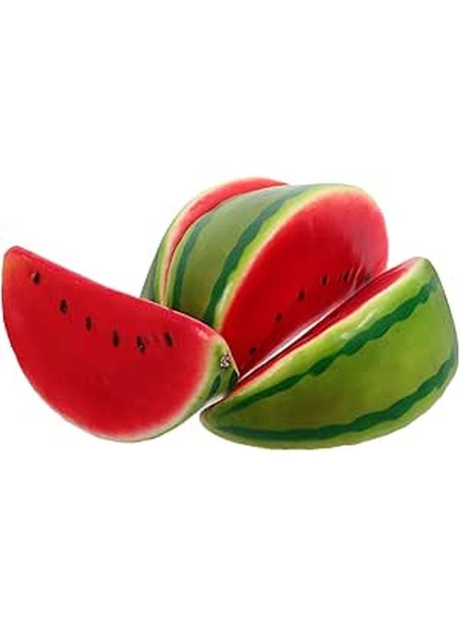Realistic Watermelon Slice Models 4pcs For Home Decor Photography Props Party Decoration - Image 1