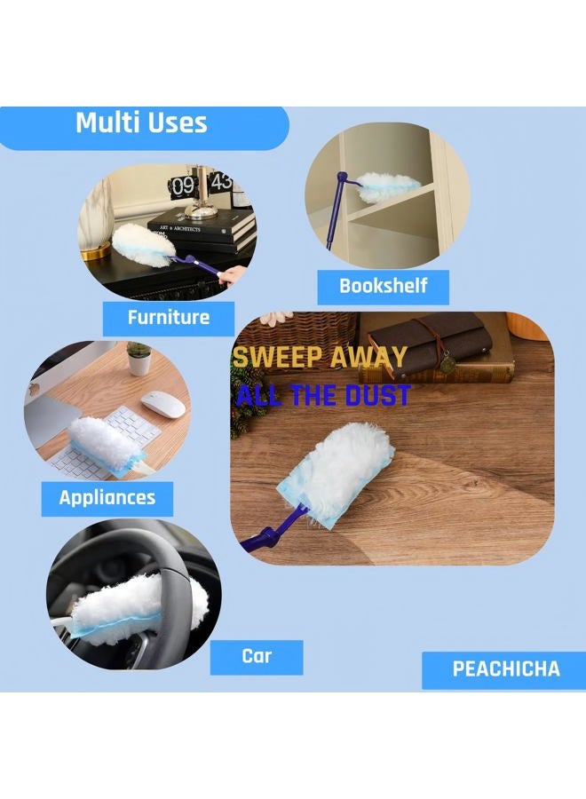PEACHICHA 360 Degree Dusters Refills,Heavy Duty Duster Refills, Disposable Replacement Head for Cleaning, Multi Surface Refills, 30 Count - Image 3