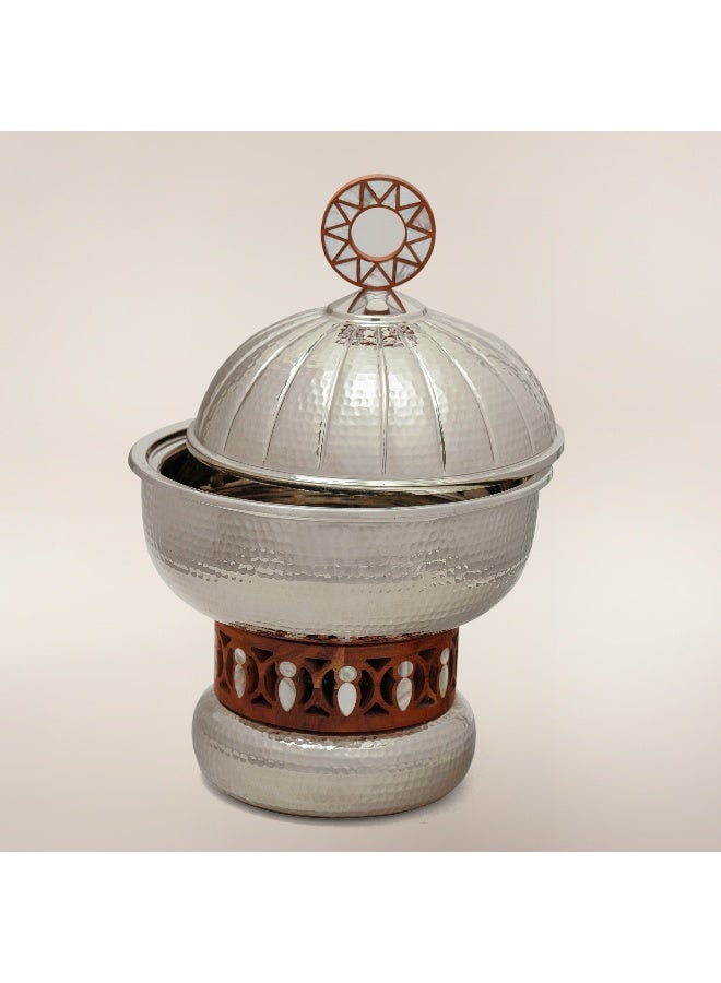 La Mesa Metal Food Server Nickel Plated 29*29*39Cm, Silver - Image 2