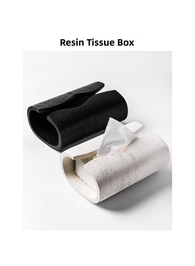 FUKE Tissue Box Resin Dust Protection Decorative Bathroom and Living Room with Waterproof Durable Tissue Box - Image 3