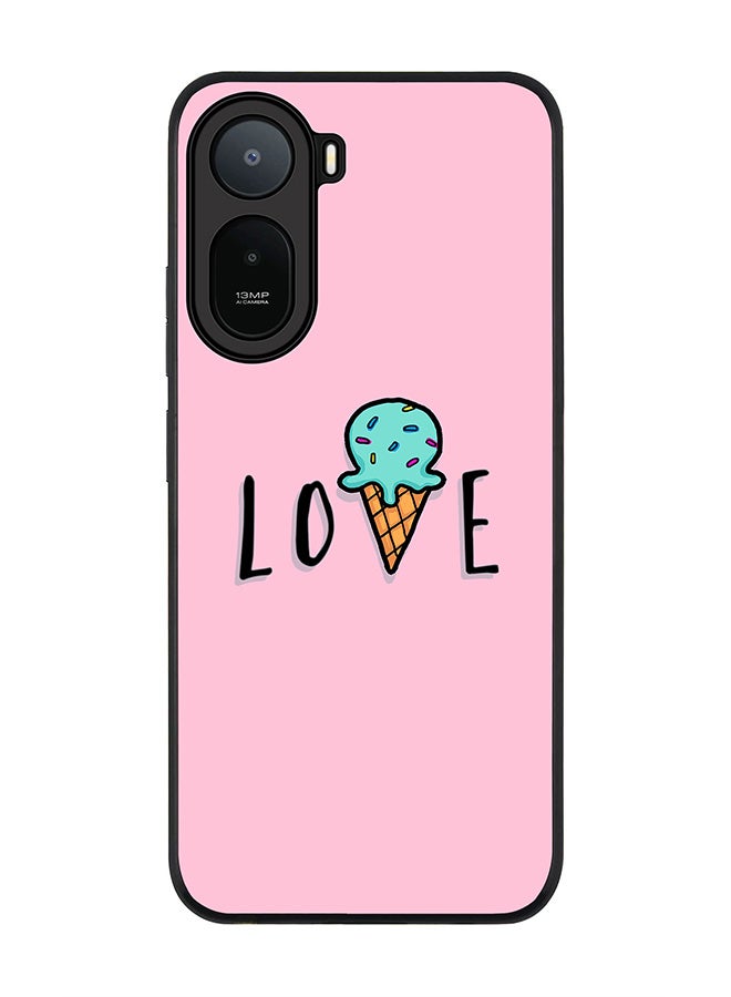 Stylizedd Rugged Case for Xiaomi Redmi A7 Pro 4G / Poco C81 / Poco C81 Pro / Poco C85x 5G- Slim Fit Hybrid Rubber Cover LoveIcecream Cone
