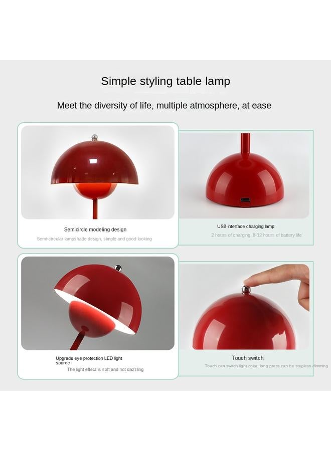 الأزرق جي دبليو مصباح برعم زهور مصباح بجانب السرير لغرفة النوم مصباح سعيد لمرافقة الزفاف مصباح طاولة غرفة زفاف جديد زوج من مصباح الفطر جو احتفالي - Image 5