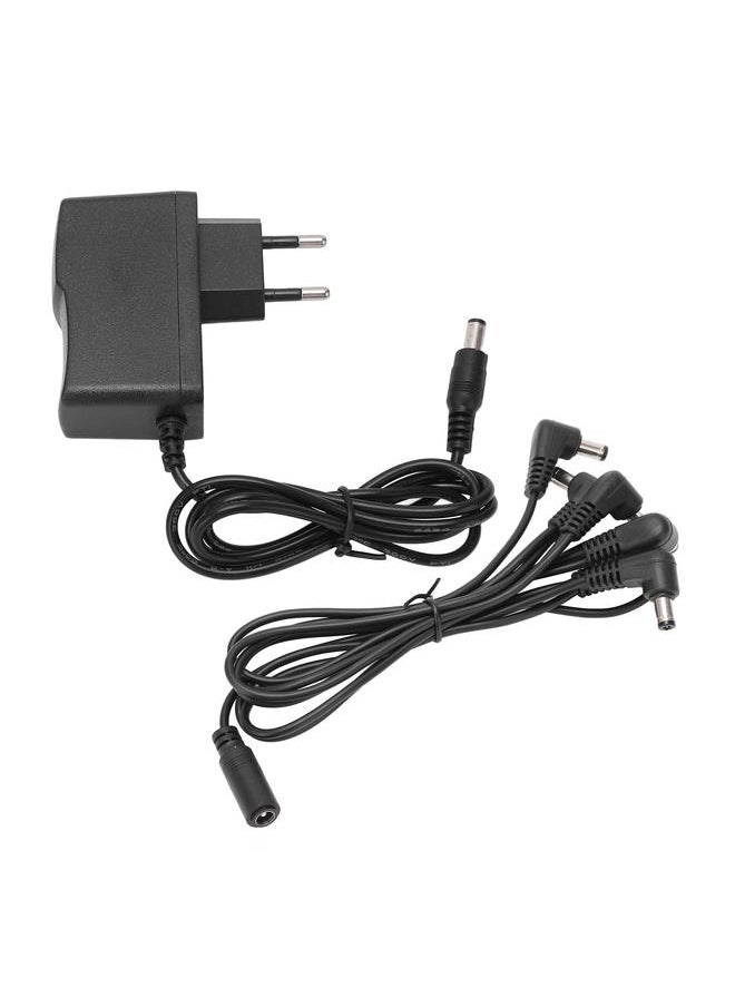 Thoraya Guitar Effect Pedal Power Supply Adapter 6 Way Daisy Chain Cable 100‑240V  - Image 1