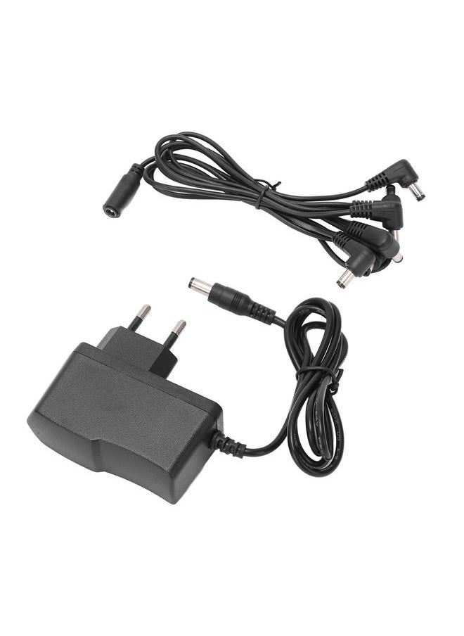 Thoraya Guitar Effect Pedal Power Supply Adapter 6 Way Daisy Chain Cable 100‑240V  - Image 3