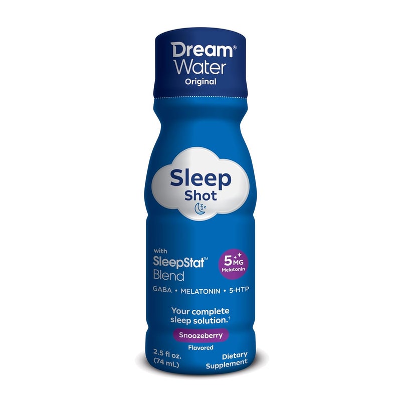 Dream Water Sleep Aid Supplement Drink Melatonin 5mg GABA 5HTP Zero Sugar Natural Flavors No Added Colors 25 oz Liquid Sleep Shots Snoozeberry 4Count - Image 4