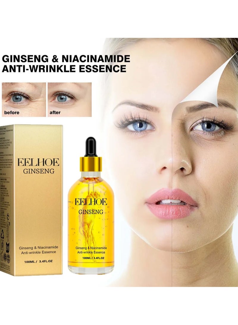 EELHOE مستخلص الجينسنغ متعدد الببتيد لمكافحة الشيخوخة، مستخلص الجينسنغ الذهبي متعدد الببتيد لمكافحة التجاعيد، مستخلص الجينسنغ، لتقليل الخطوط الدقيقة 100 مل - Image 3