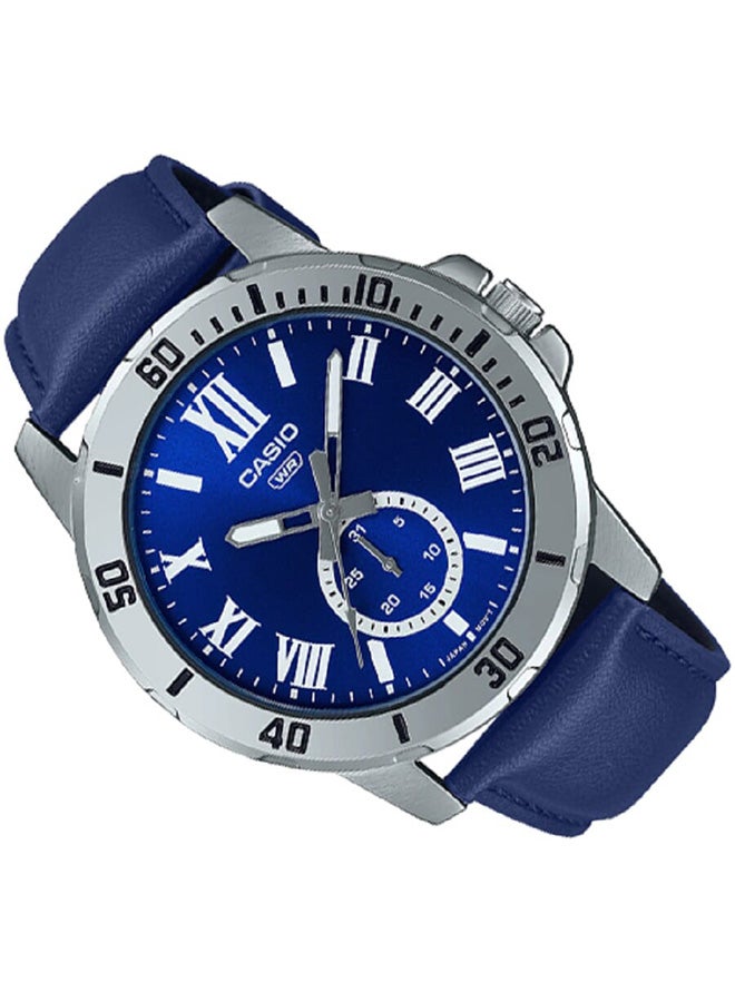 CASIO Leather Analog Wrist Watch MTP-VD200L-2BUDF - Image 2