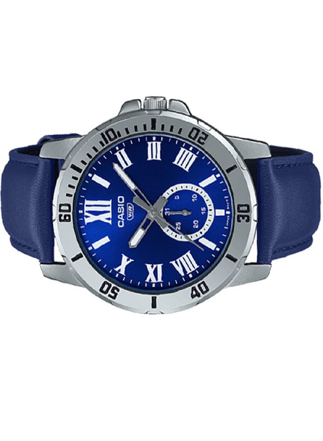 CASIO Leather Analog Wrist Watch MTP-VD200L-2BUDF - Image 3