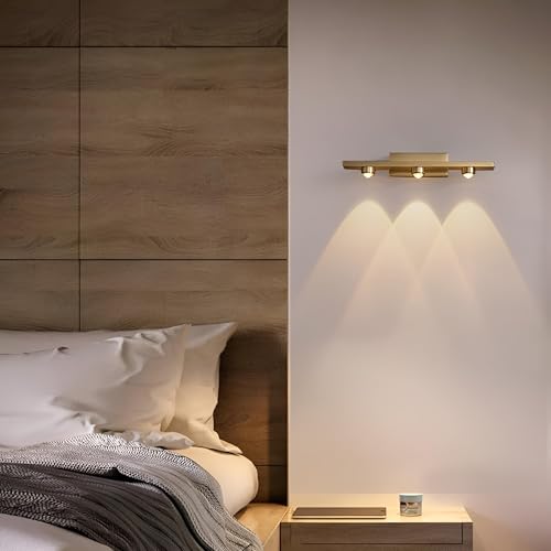 FILLISKA® LED Mirror/Picture/Vanity Light with Warmwhite Light and Luxurious Gold Finish (7 LED Matt Black-985B) - Image 2