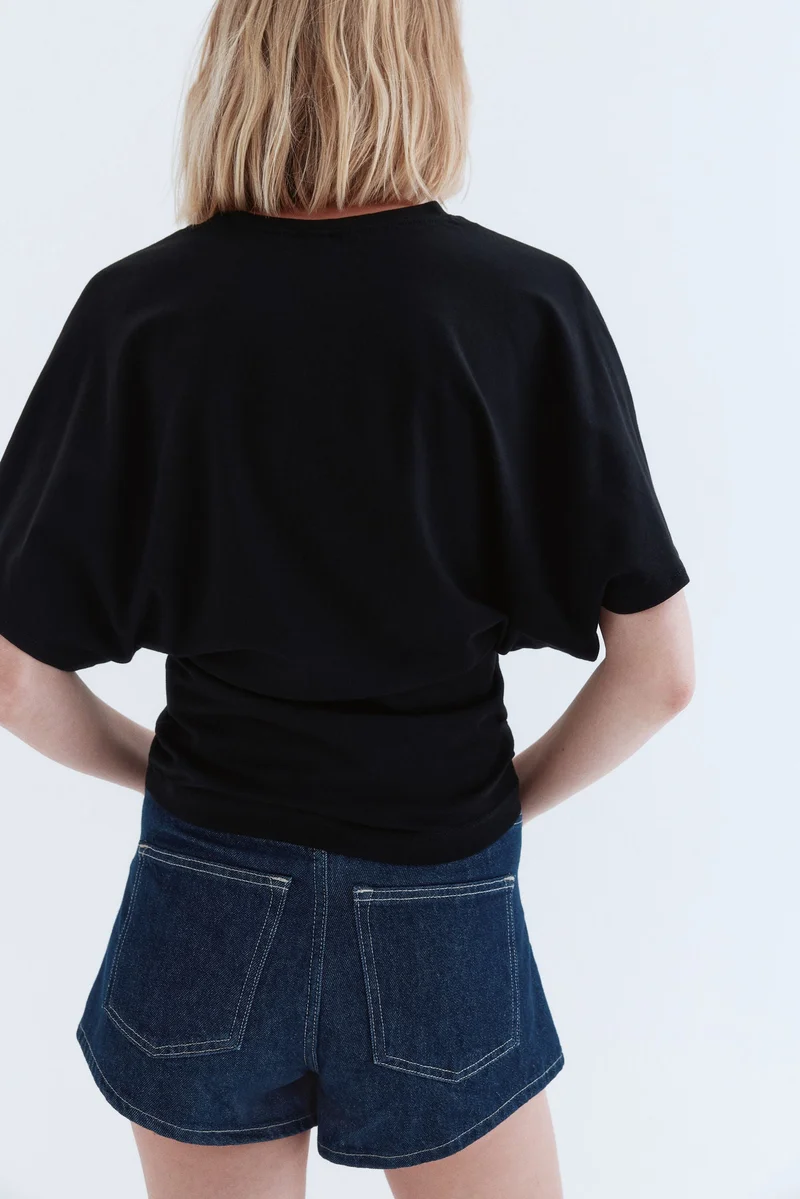 H&M Butterfly-sleeved T-shirt