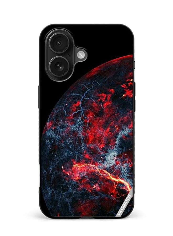 Protective Case Cover For Apple iPhone 16 Plus Planet Design Multicolour