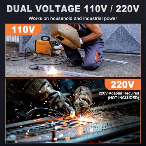 SOARFLY Stick Welder, 250Amp ARC Welding Machine with Large LED Display, Dual Voltage 110V/220V IGBT Inverter Portable Welder w/10 Rods, Ground Clamp, Electrode Clamp, Hot Start, Arc Force, Anti-Stick - Image 3