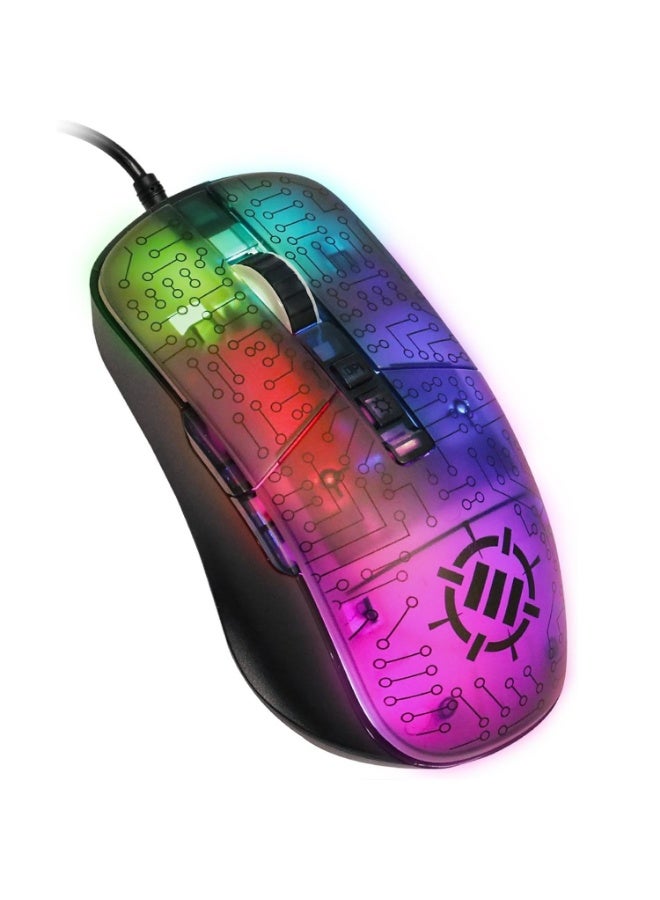 Voltaic-2  ماوس الألعاب  - 7 أزرار قابلة للبرمجة - مستشعر بصري (7000 نقطة في البوصة / 125 هرتز / 20 جرام / 60 بوصة في الثانية) - ا لألوان RGB، ماوس مريح بتصميم   - ماوس سلكي للكمبيوتر، يتضمن البرنامج | أسود - Image 1