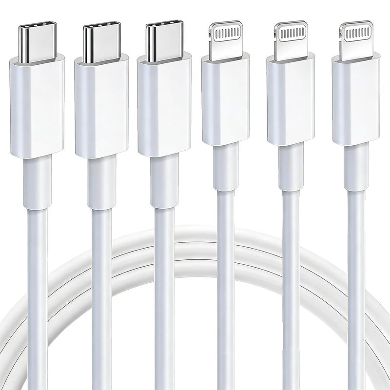 Ximytec [MFi Certified] USB C to Lightning Cable 3Pack 10FT iPhone Fast Charger Cable Type C Charging Cord Compatible with iPhone 14 13 13 Pro Max 12 12 Pro Max 11 XS XR X 8 iPad,White - Image 1