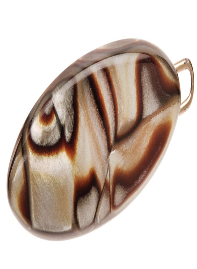 France Luxe Mini Oblong on Tige Boule Barrette - Onyx - Image 1