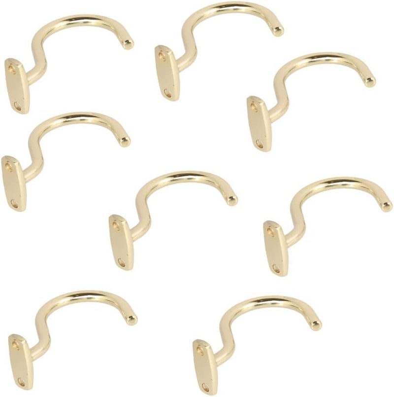 كلاراكو 8 قطع من خطافات حامل عصا البلياردو والسنوكر النحاسية - Image 1