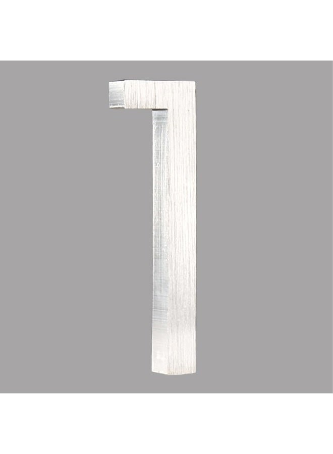 HASWARE Floating House Number 4 inch Stylish Door Numbers Alphabet Plaque Street Home Address Numerals (Small 1, Silver) - Image 1