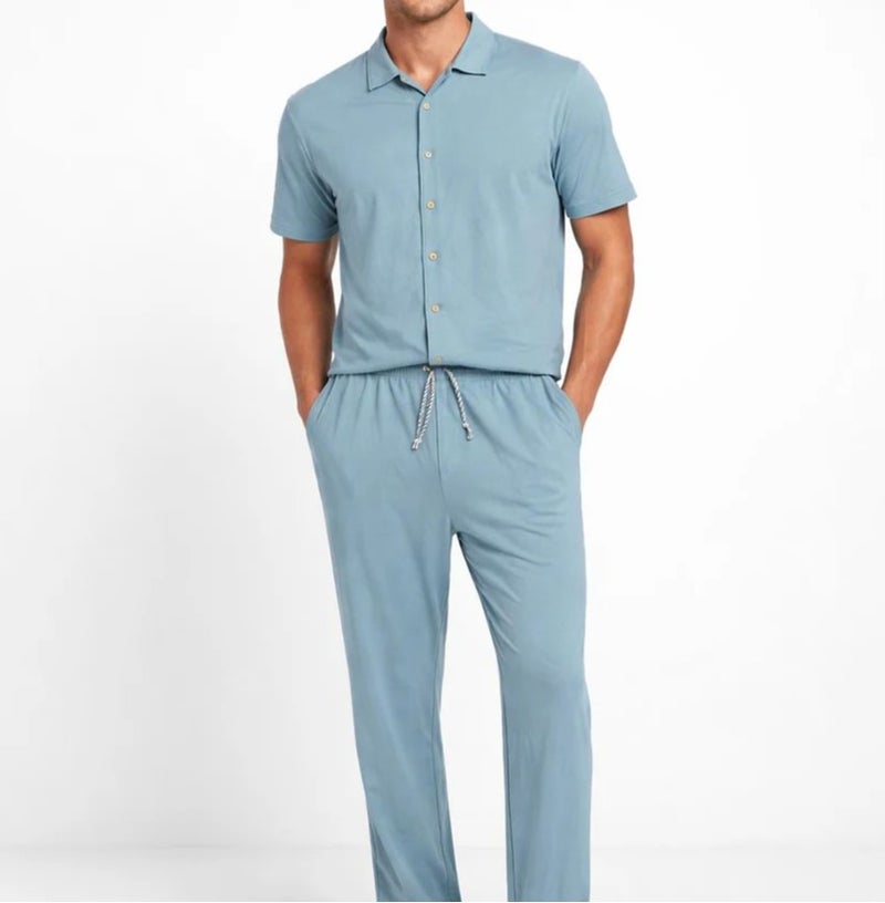 Aroma Aura Sea Blue Shirt and Trouser Set (Cotton Blend) - Image 3