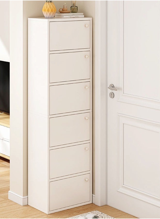 C&C Home - Multi-layer Standing Cupboard with Shelf Dust-proof Storage Shoe Rack Simple Shoe Cabinet With Narrow Doorway Entrance Large-capacity Shoe Organizer for Living Room Home Office 43x30x180 cm - Image 1