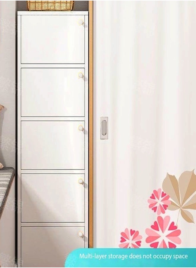 C&C Home - Multi-layer Standing Cupboard with Shelf Dust-proof Storage Shoe Rack Simple Shoe Cabinet With Narrow Doorway Entrance Large-capacity Shoe Organizer for Living Room Home Office 43x30x180 cm - Image 1
