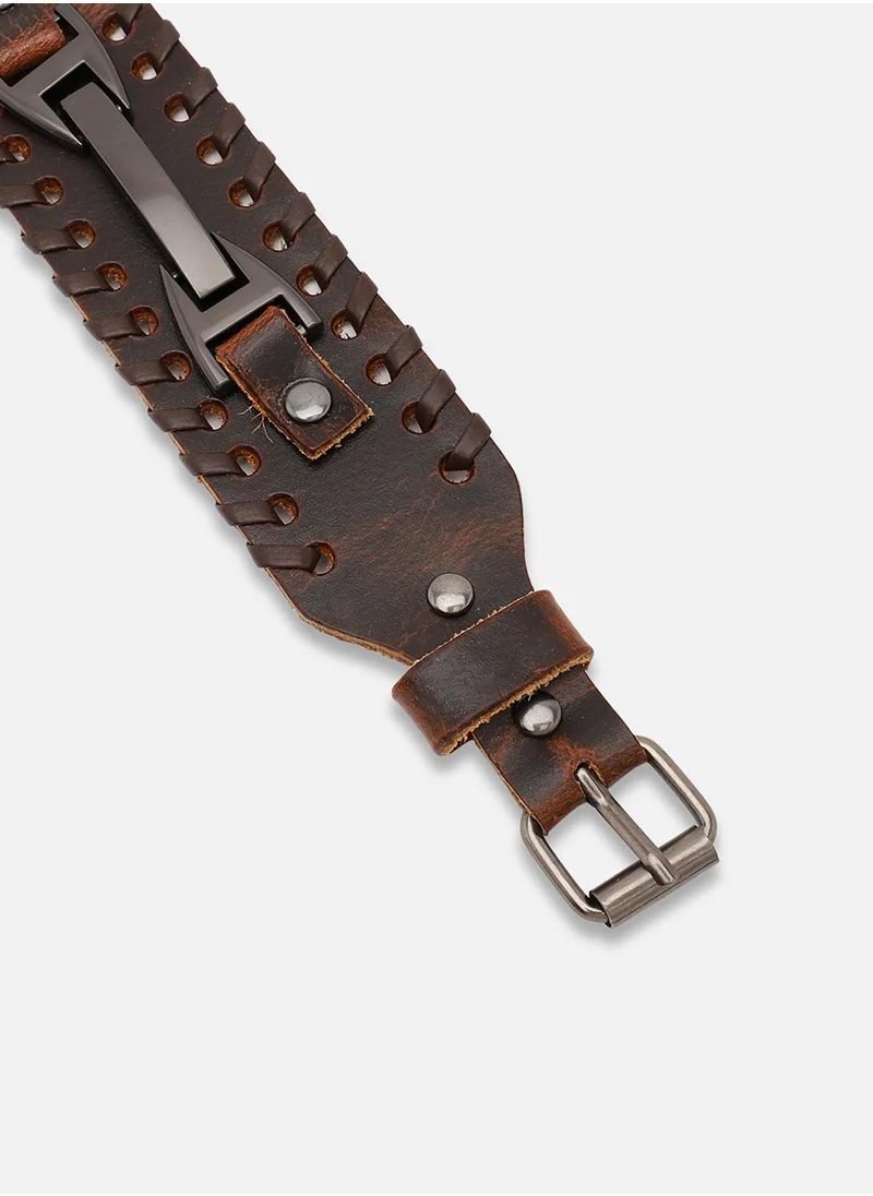 SOHI Trendy Casual Pu Leather Designer Bracelet