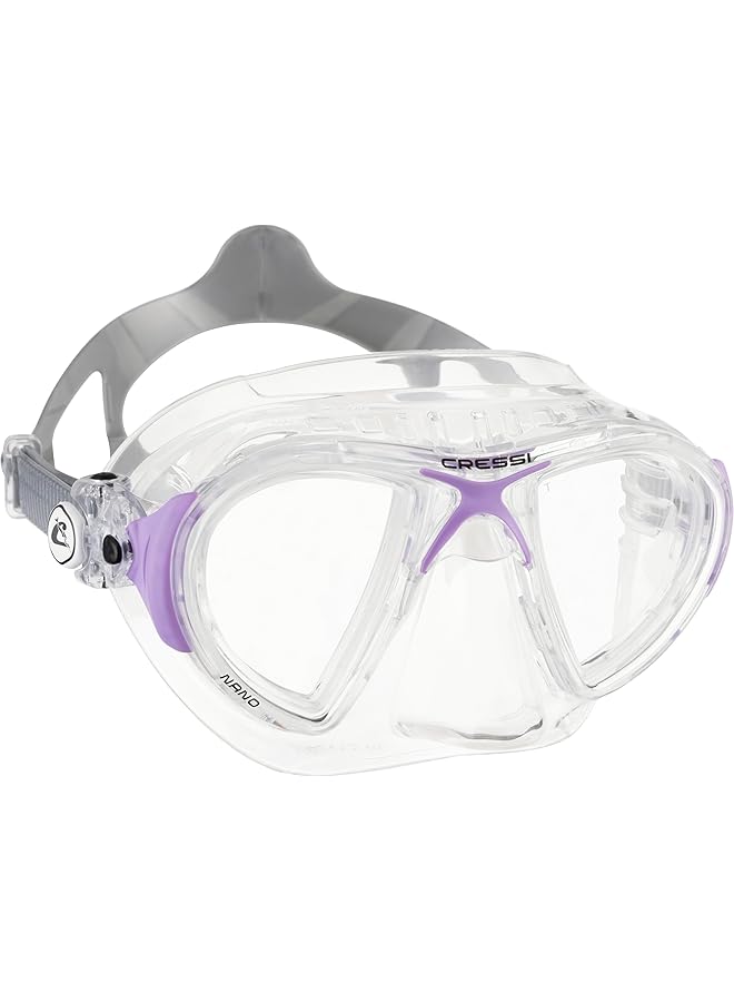 Cressi Nano Professional Scuba and Free Diving Mask Soft SiliconeCrystal or Black - Image 1