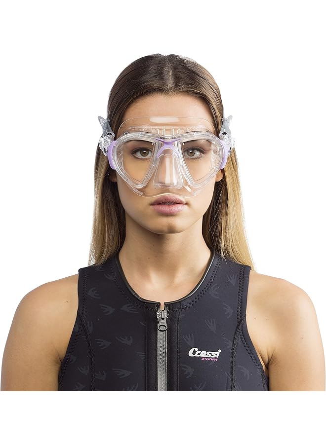 Cressi Nano Professional Scuba and Free Diving Mask Soft SiliconeCrystal or Black - Image 2