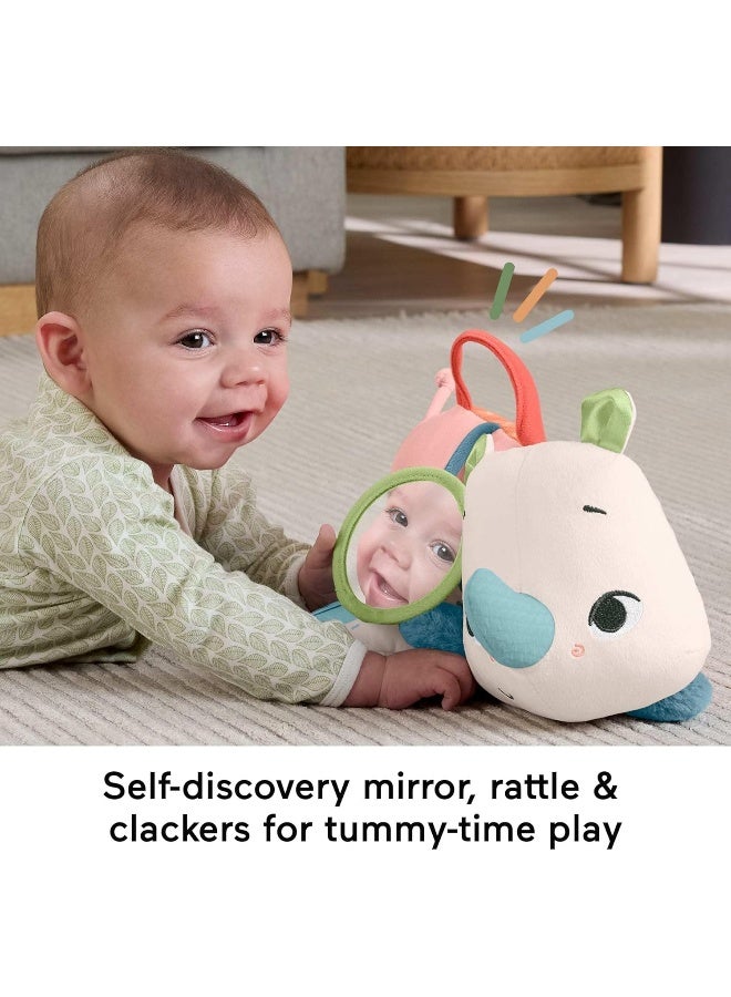 Fisher-Price ​Newborn Toy Planet Friends Tummy Time Roaming Rhino Plush With Sensory Activities For Babies Ages 0+ Months  - Image 3