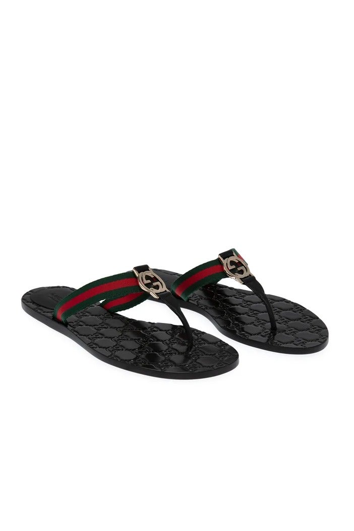 GG GG thong web sandals - Image 1