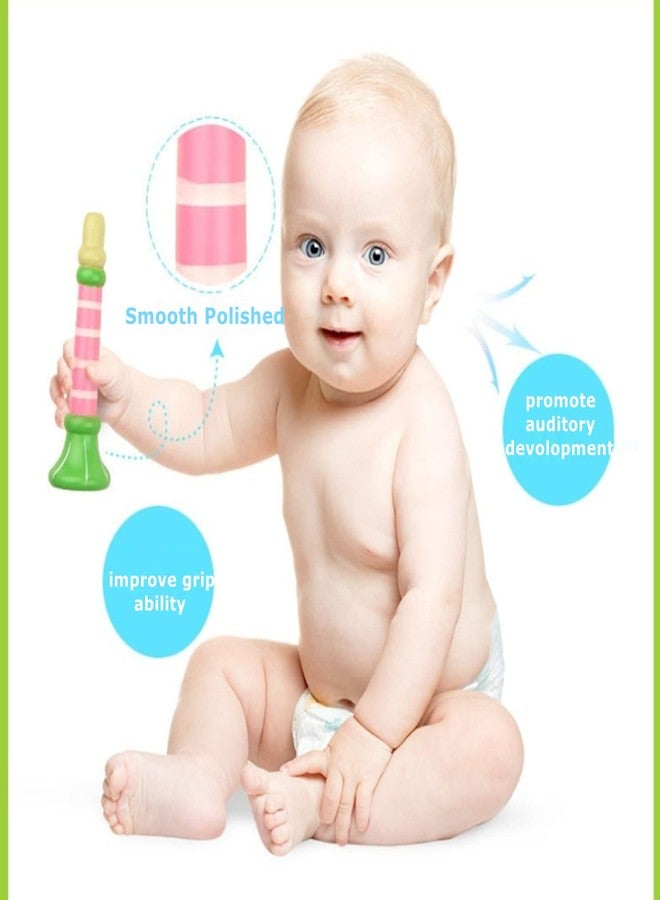 Lyellfe 10 قطع من بوق لييلف الخشبي الصغير، آلة موسيقية صغيرة الحجم، فلوت صغير، فلوت موسيقي إيقاعي ملون للفصول الدراسية والمدرسة - Image 3